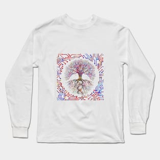 Tree of life with the roots of DNA Long Sleeve T-Shirt